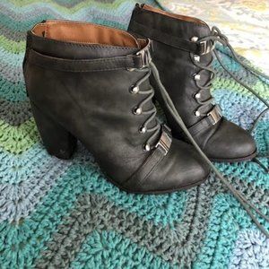 Grey Heeled Booties